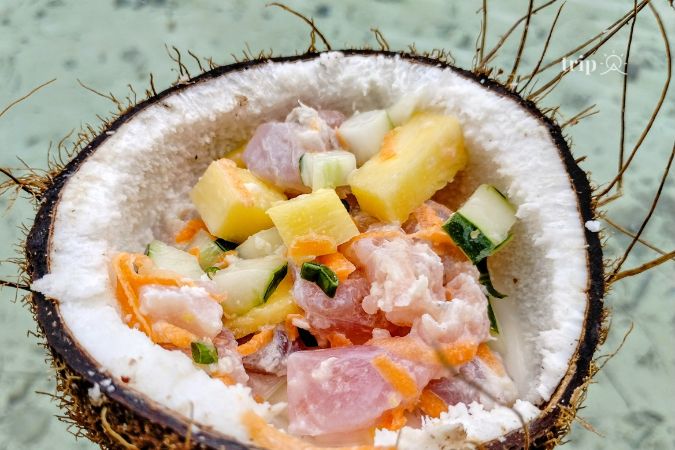 Poisson Cru - Cá sống trộn chanh và sữa dừa 