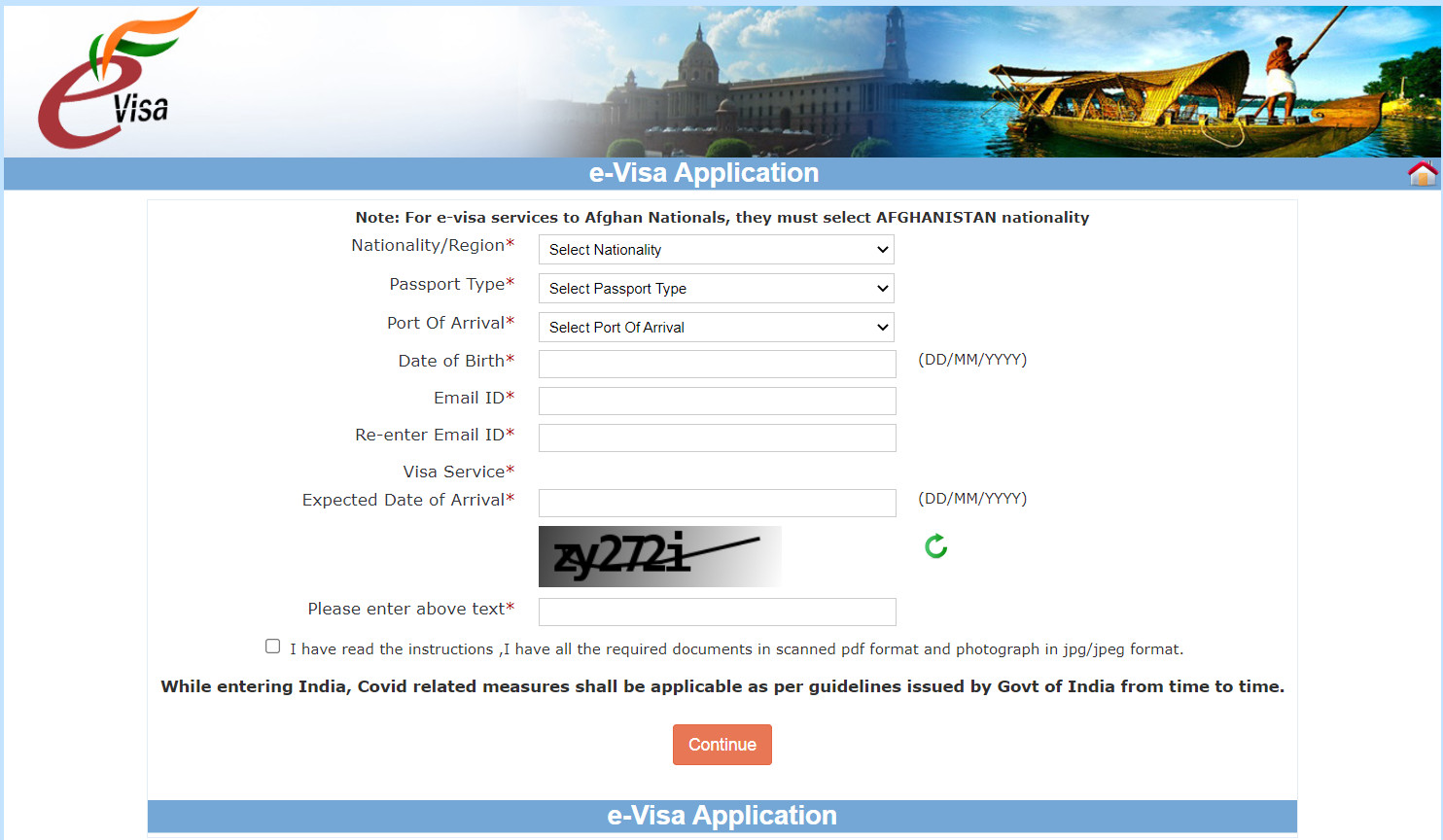 Trang 1: Đơn xin visa